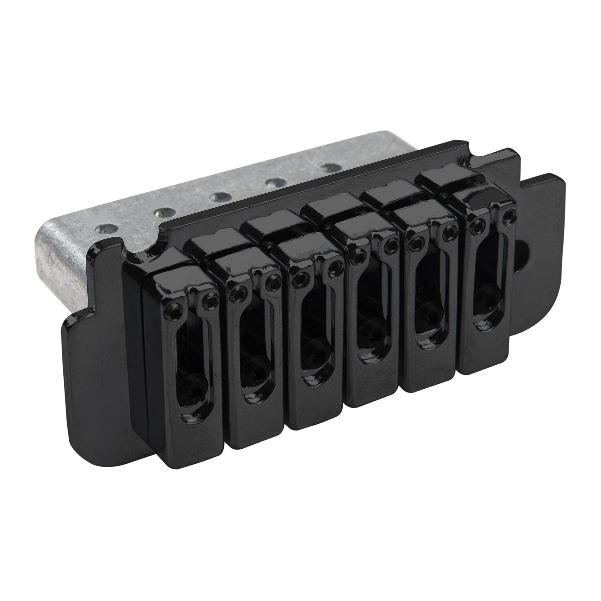 1Set Yootones Guitar Tremolo Bridge 6 String Individual Saddle Compatible with Squier Fender Strat Style Electric Guitar Parts (